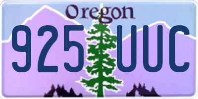 OR license plate 925UUC