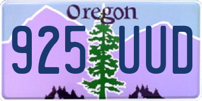 OR license plate 925UUD