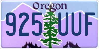 OR license plate 925UUF