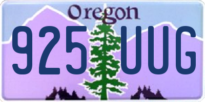 OR license plate 925UUG