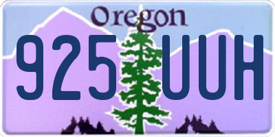 OR license plate 925UUH