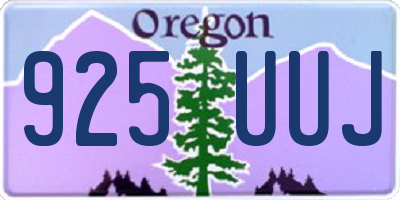OR license plate 925UUJ