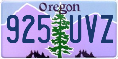 OR license plate 925UVZ