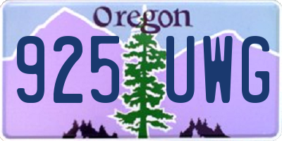 OR license plate 925UWG