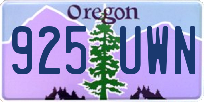 OR license plate 925UWN