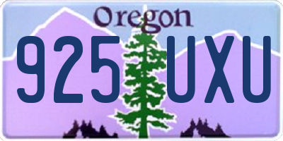 OR license plate 925UXU