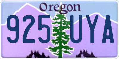 OR license plate 925UYA