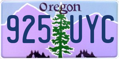 OR license plate 925UYC
