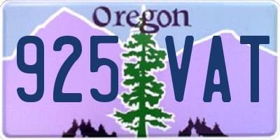 OR license plate 925VAT