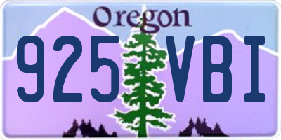 OR license plate 925VBI
