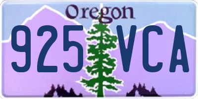OR license plate 925VCA
