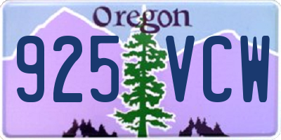 OR license plate 925VCW