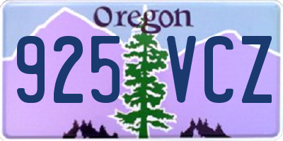 OR license plate 925VCZ