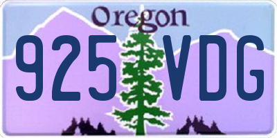 OR license plate 925VDG