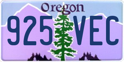 OR license plate 925VEC