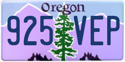 OR license plate 925VEP