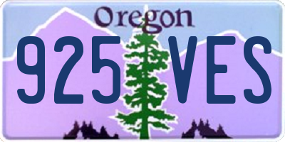 OR license plate 925VES