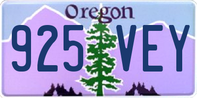 OR license plate 925VEY