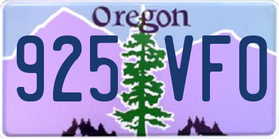OR license plate 925VFO