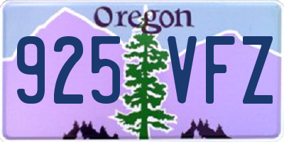 OR license plate 925VFZ