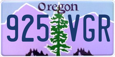 OR license plate 925VGR