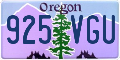 OR license plate 925VGU