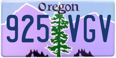 OR license plate 925VGV