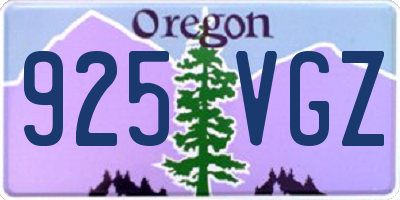 OR license plate 925VGZ