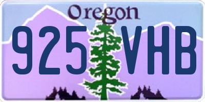 OR license plate 925VHB