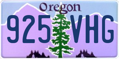 OR license plate 925VHG