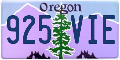 OR license plate 925VIE
