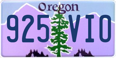 OR license plate 925VIO