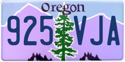 OR license plate 925VJA