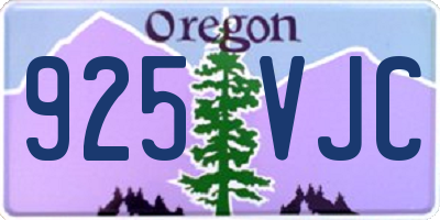 OR license plate 925VJC
