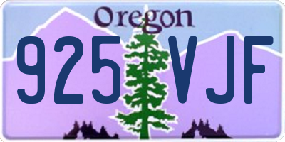 OR license plate 925VJF