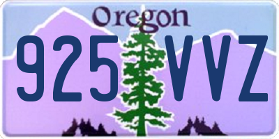 OR license plate 925VVZ