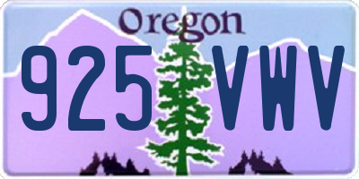 OR license plate 925VWV