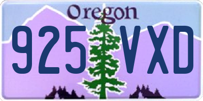 OR license plate 925VXD