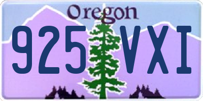 OR license plate 925VXI