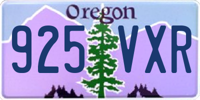 OR license plate 925VXR