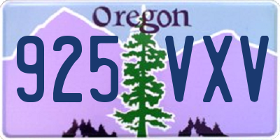 OR license plate 925VXV