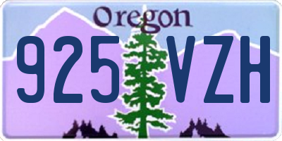 OR license plate 925VZH