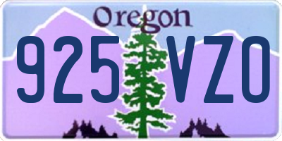 OR license plate 925VZO