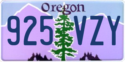 OR license plate 925VZY