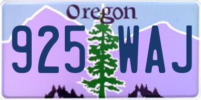 OR license plate 925WAJ