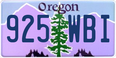 OR license plate 925WBI