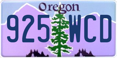 OR license plate 925WCD