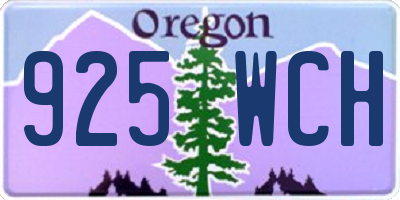 OR license plate 925WCH