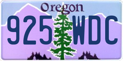 OR license plate 925WDC