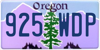 OR license plate 925WDP